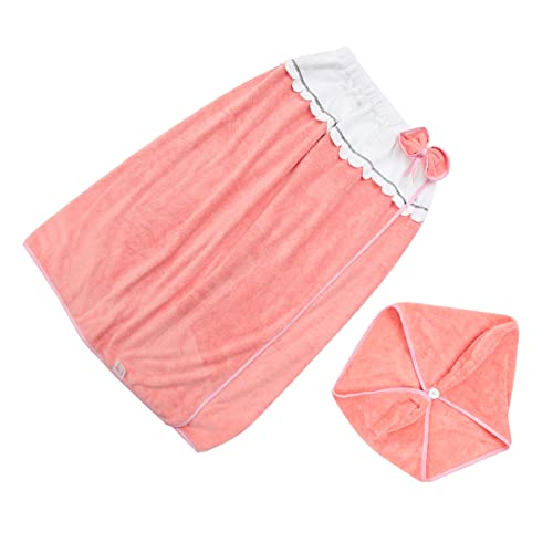 CAXUSD 1Juego Toallas de Envoltura Corporal para Ducha y SPA con Sombrero de Ducha Material Transpirable y Flexible para Cuidado Ejercicio Adultos y Mujeres