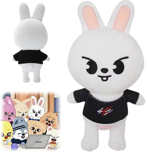 WELLXUNK Stray Kids Peluche, Stray Kids Plushies, Plush Doll Idéal comme Cadeau pour Noël et Les Anniversaires d'enfants (E)