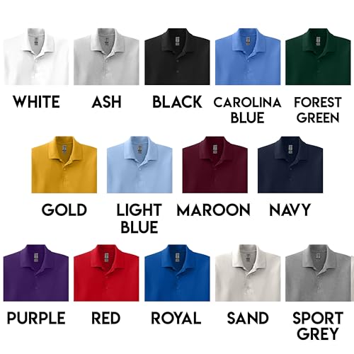 Gildan 8800 DryBlend Polo T-Shirts, Bulk Undershirts for Men Multipack - Create Color Pack - Men Sport Jersey Polo Tee Shirts2