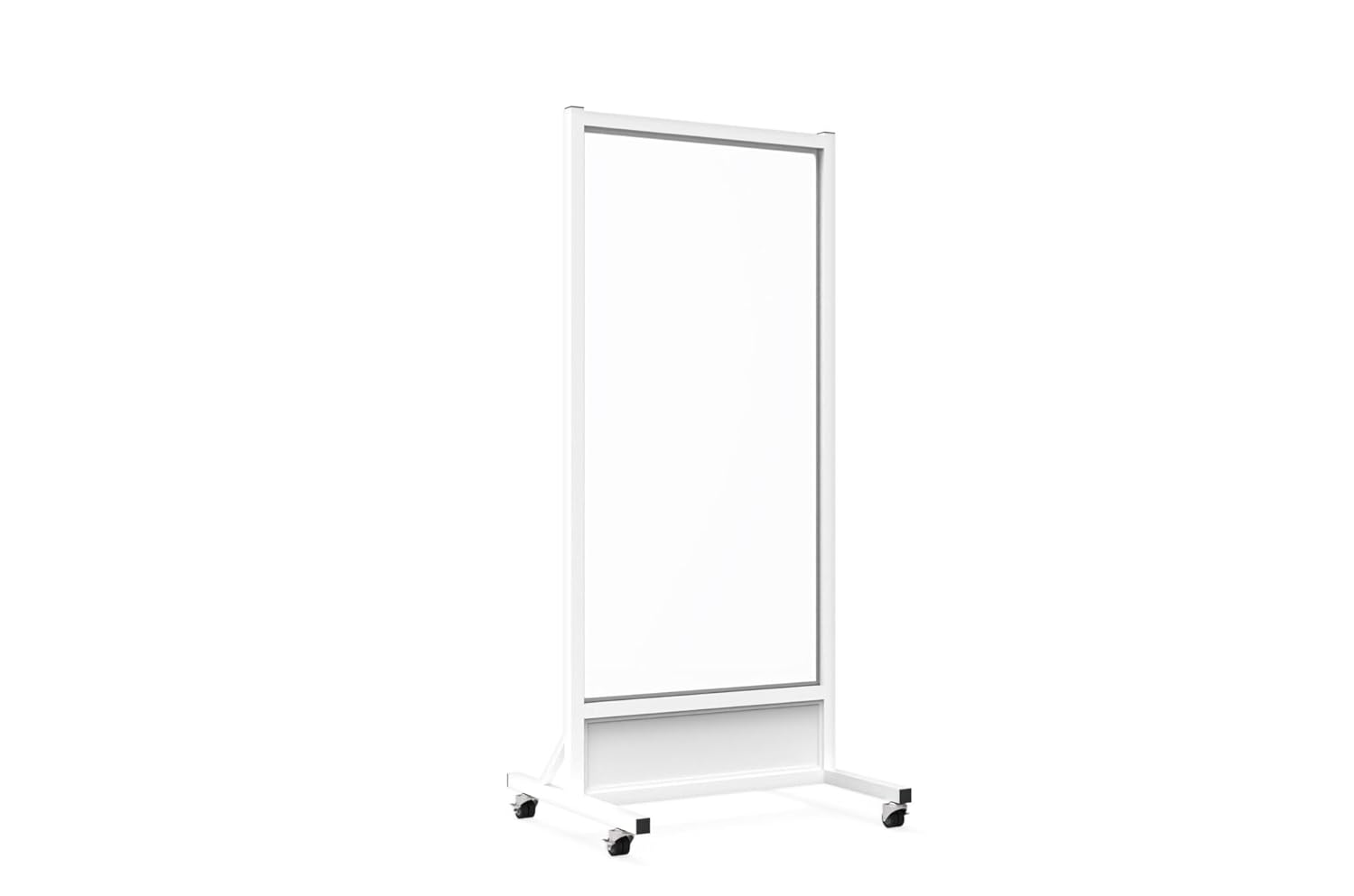 Mobile Leaded Radiation Barrier – 30″ × 60″ Lead-Glass/Acrylic Window - 2.0 mm Pb Eq Full-Body X-Ray Shield on Locking Casters - 33.5″ × 75″ (Leaded Glass (2.0mm PbEq))