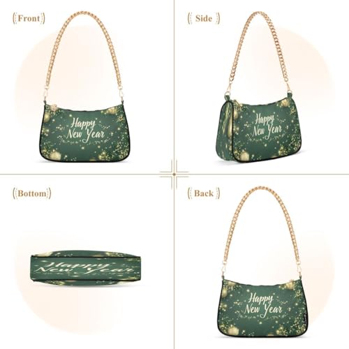 ALAZA Green Ball Happy New Year Christmas Women's Handbags Tote Crossbody Bag Purse Ladies Shoulder Bag Hobo Handbag2
