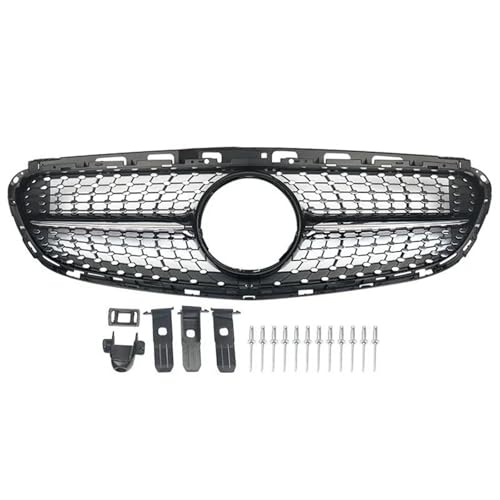 Calandre Mercedes E W212 Remplacer Grille Abîmée Style Diamant AMG Noir Brillant 2014-2016