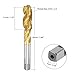 uxcell Spiral Flute Threading Tap M12 x 1.5, Metric HSS (High Speed Steel) Titanium Plated Machine Thread Screw Tap 3 Flutes Tapping Tool H2 Tolerance