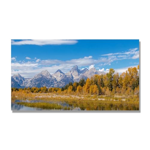 Tableau déco montagne pour salon moderne et chambre parentale paisible