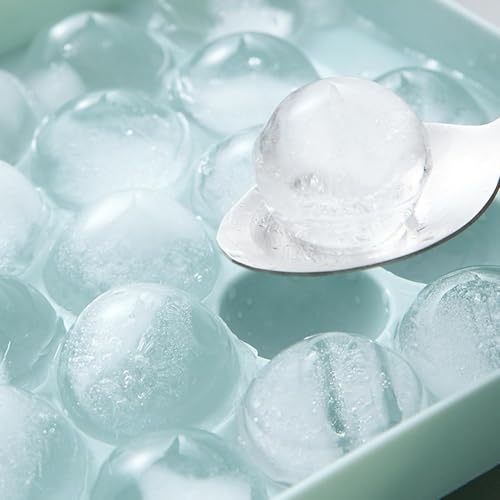 Image of 33 Ice Ball Maker Mould | Silicone Ice Cube Tray Round Design | Stackable Flexible Ice Tray with Easy Release | Freezer Tray for Ice, Juice, Chocolate & Drinks (Pack of 1)