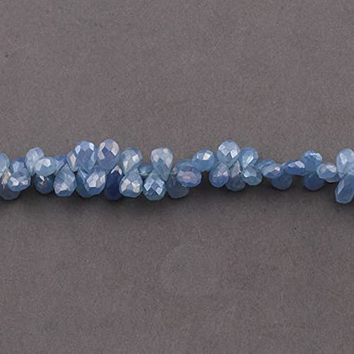 Chalcédoine bleue en perles briolettes facettées pour réparer et sublimer vos bijoux ternes
