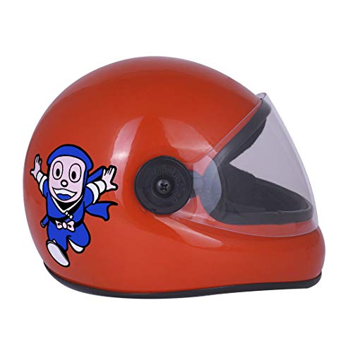Image of Sage Square Adjustable Full Face Helmet for Kids Baby Safety and Comfort (3-12 Years) (Orange Glossy)