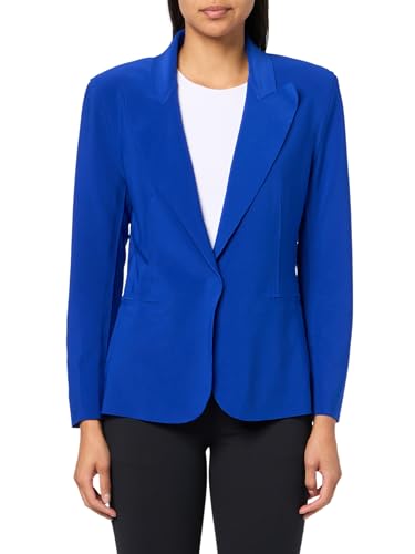 Norma Kamali CLASSIC SINGLE BREASTED JACKET, ELECTRIC BLUE, M