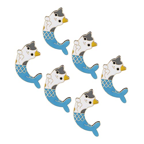 Broches chat sirène lot de 6 épingles mignonnes pour manteau et pull