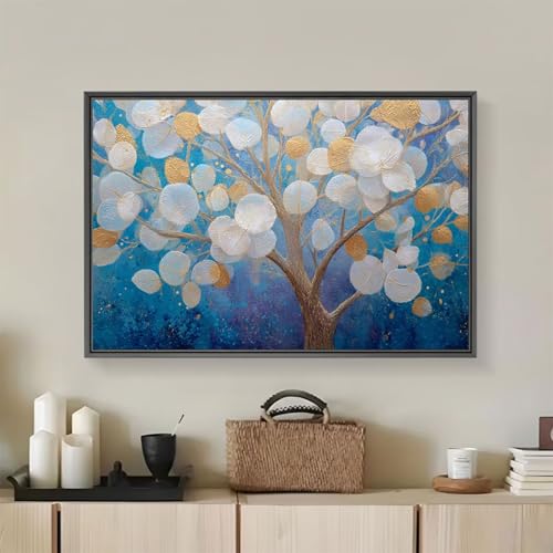 Peinture Diamant par Numéro Luxe Arbre Doré 5D Broderie Diamant DIY