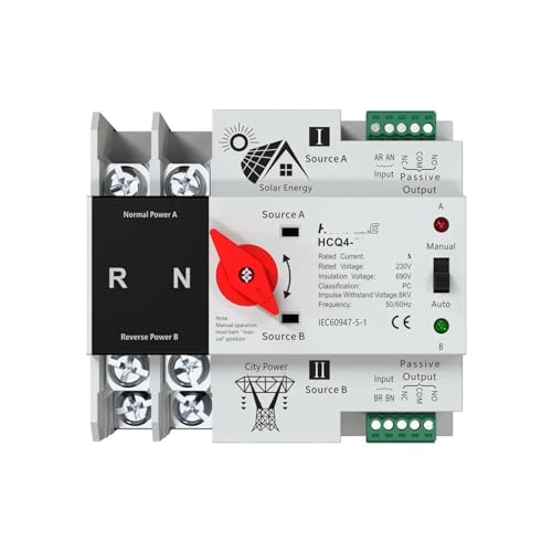 Onduleur photovoltaïque ATS avec transfert automatique double puissance 100A