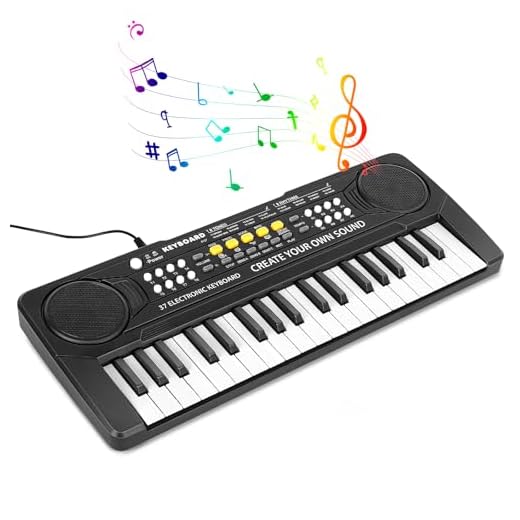 NonKob Piano Electrico Teclado Musical Infantil y Principiantes, 37 Mini Teclas Teclado Piano Digital, Portátil Electronico Instrumentos Musicales para Niño 2 3 4 5 6+ años