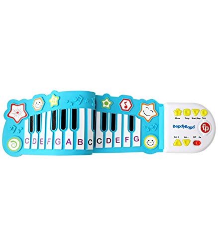 Fisher-Price BendyBand Roll-Up PianoElectric Piano Keyboard for Kids, 32 Soft Piano Keys, 5 Songs, Follow-Me Mode, Musical Toys for Toddlers, Ages 3+