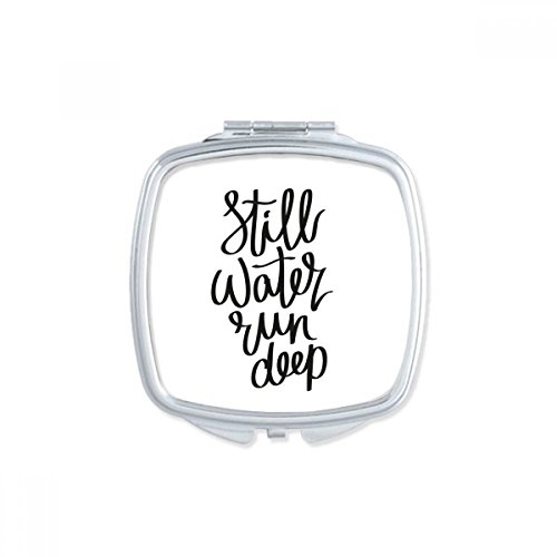 Miroir de poche portable mignon DIYthinker imprimé citation multicolore