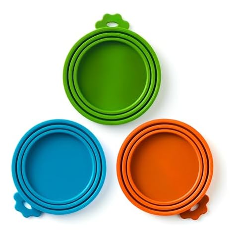 Basic Haus Can Lids silicone food grade 3 piece - Can Covers, Can Lid, Cat Food Top, Cat Food Can Covers Lids, Dog Food Can Covers Lids, Cat Food Lid Covers - Earthy Horizon Cover