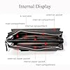 Balidiya Men Clutch Bags Genuine Leather Long Wallet Large Capacity Purse Business Card Organizer Handbag Travel Bag, Balck, Classic #3