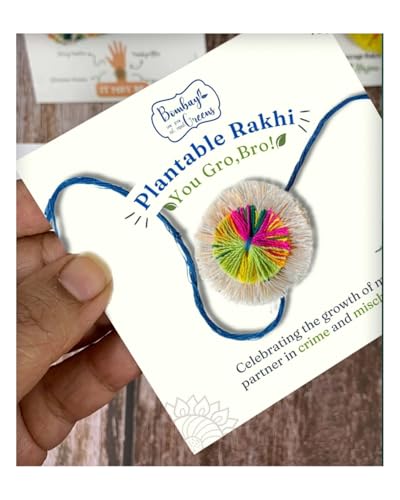 Image of Bombay Greens Plantable Rakhi for Brother Eco- Friendly DIY Grow Kit| Grow Plants from Seeds Rakhi | Rakhi Gift Set Brother - Multi Flower