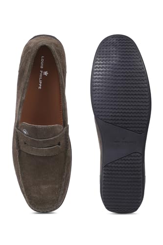 Image of Louis Philippe Men Leather Moccasin Shoe