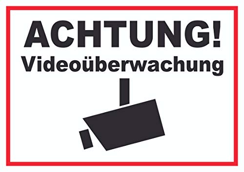 Achtung Videoüberwachung Schild A3