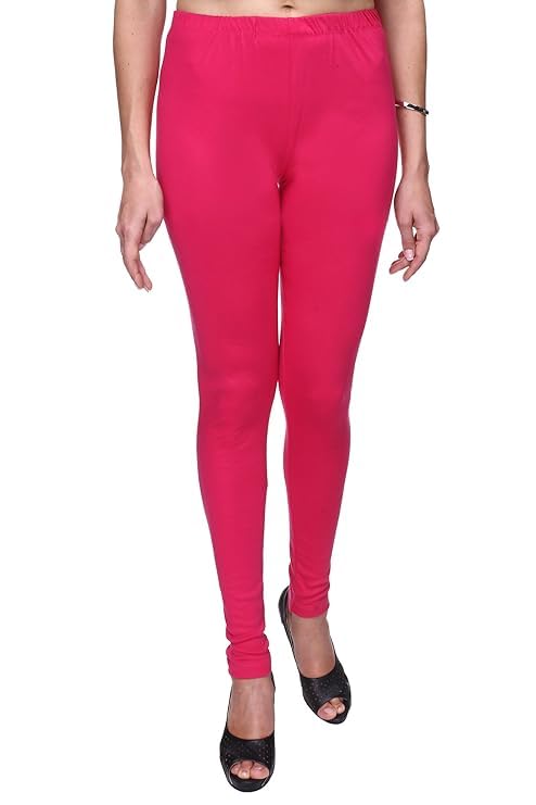Image of Women's Premium Stretchable Cotton Leggings | Soft Slim Fit Ankle Length Churidar Pants for Casual, Ethnic, Office & Daily Comfortable Wear (Pack of 1)