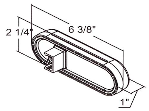 RIGID HITCH INCORPORATED Buyers 6 Inch Red LED Oval Stop/Turn/Tail Lights (RLC-5626156-KR) with Grommets and Plugs - Compatible with Trailers