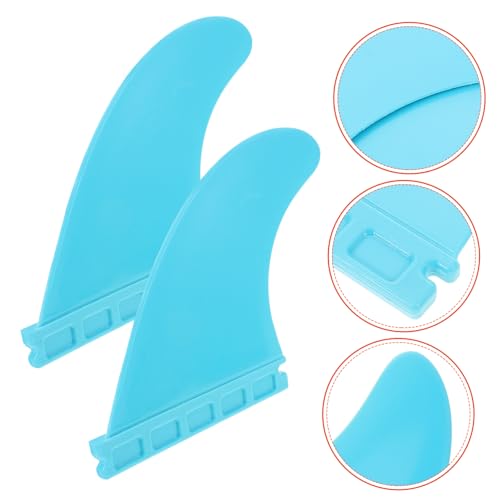 INOOMP 5 Pairs Surfboard Tail Fin Surfboard Paddleboard Fin Part Surfboard Water Separator Paddle Board Fins Replacement Surfboard Water Stabilizer Surfboard Fin Nylon Plus Fiber Blue - Thumbnail 6