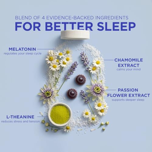 Image of Arth 5mg Melatonin Gummies For Deep Sleep, Relaxation & Calmness -30 Sleep Gummies for Men & Women | L-Theanine, Chamomile & Passion Flower | Regulates Sleep Cycle | No Added Sugar | Cranberry Flavour