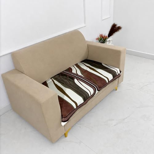 Image of Homerz Premium 'Luxe Series' Holland Velvet Sofa Cover | Smooth Finish | Anti-Skid Fleece Backing | Soft Touch Couch Protector for Living Room (Ocean Crest, 2 Seater, Only Seat Cover)