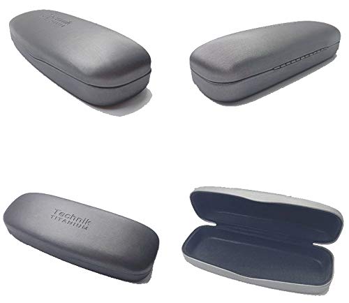 Technik Titanium Collection Designer Spectacles Glasses Hard Case, Silver Grey - New