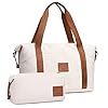 COOLIFE-Travel-Duffel-Bag-Weekend-Bag-with-Trolley-Sleeve-Cabin-Bag-40x20x25-for-Ryanair-Airlines-Dry-Wet-Seperated-Sports-Gym-Bag-Carry-On-Bag-for-Women-Men-Sports-Bag-White COOLIFE Travel Duffel Bag, Weekend Bag with Trolley Sleeve, Cabin Bag 40x20x25 for Ryanair Airlines, Dry & Wet Seperated Sports Gym Bag Carry On Bag for Women Men Sports Bag (White)