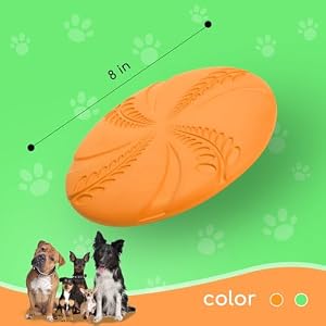Nobleza 2 Pack Dog Flying Disc, Interactive Flyer Dog Toys for Small Medium Large Dogs to Fetch, Durable Outdoor Dog Disc Toy for Long-Distance Flies and Floats on Water, Orange & Green Nobleza 2 Pack Dog Flying Disc, Interactive Flyer Dog Toys for Small Medium Large Dogs to Fetch, Durable Outdoor Dog Disc Toy for Long-Distance Flies and Floats on Water, Orange & Green