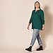 Amazon Essentials Women's Long-Sleeve Woven Blouse, Dark Green, X-Large