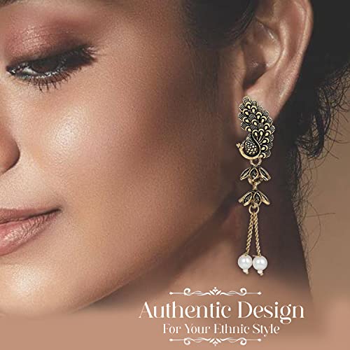 Traditional Peacock Jhumka Earrings - Ideal Gifting Accessory