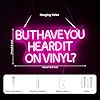 YSUIEC But Have You Heard It On Vinyl Neon Sign, Music Neon Signs for Wall Decor, Classical Music LED Light Up Signs for Bedroom Bar Music Live Room Recording Studio Decorations #1