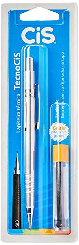 CIS Lapiseira Técnica Tecnocis + Grafite Blister 0.9 mm, Prata