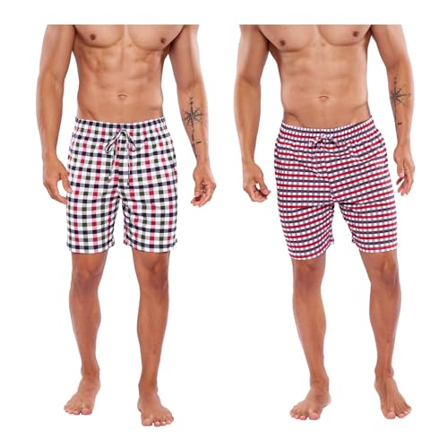 Lista de Pantalones Economicos para Caballero del mes. 42 Alfani - Pijama Para Hombre, Paquete de 2 Bermudas Negro/Gris - XG