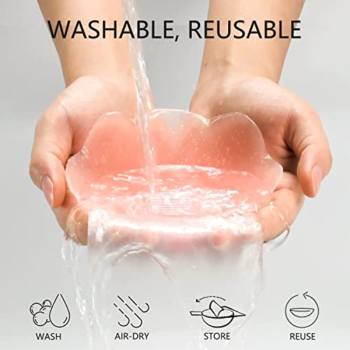 Ginmewrae Breast Lift Bras Pasties, Strapless Sticky Invisible Bras Lift Tape Reusable Adhesive Bra Lift Up Nipple Covers For Women Girls Pink #TOP5