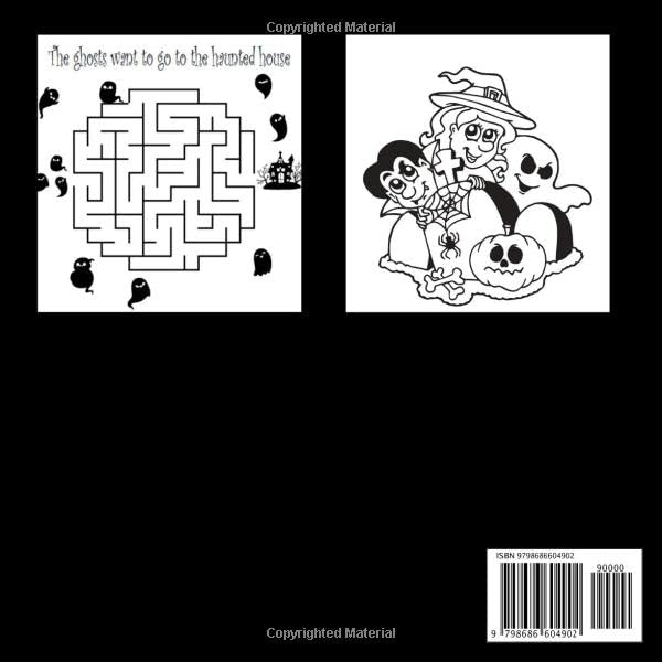 My Incredible Halloween Activity Book: Coloring and mazes pages | For Kids and Toddlers| Fun Workbook For Halloween, christmas' gift | 8,5x8,5" | Beautiful glossy cover image 3