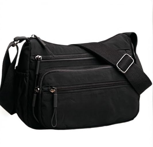 Bolso bandolera elegante multifunción para mujer, correa ajustable, diseño con múltiples compartimentos
