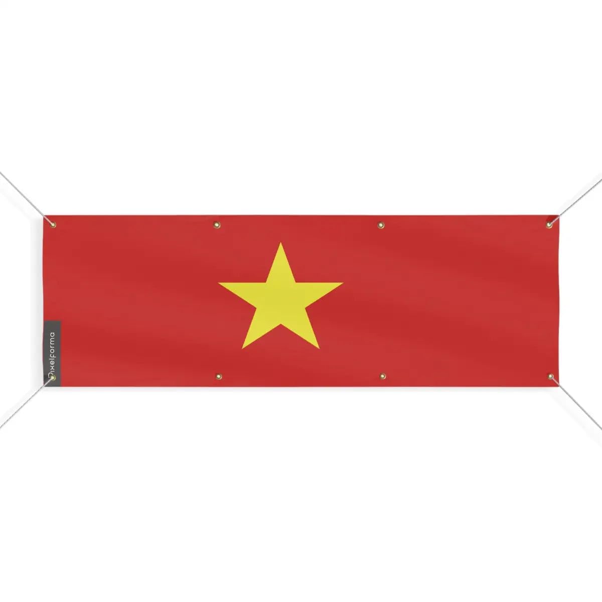 Drapeau du Viêt Nam 140x420cm pavillon taille L à oeillets - 4