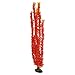 Plastic Orange Aquarium Plant with Base 18 Inch Tall, Fish Tank Decoration