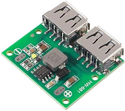 AITRIP 6PCS USB DC-DC Charging Step-Down Voltage Regulator Power Supply Module 9V/12V/24V to 5V 3A DC Dual USB Output Buck Voltage Board Converter for Fast Charging and Household Power System