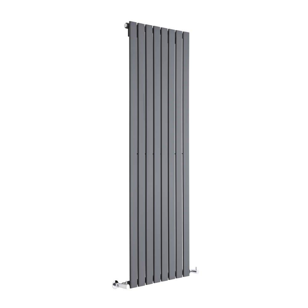 Milano Alpha Anthracite Vertical Single Flat Panel Radiator - 1600 x 560mm