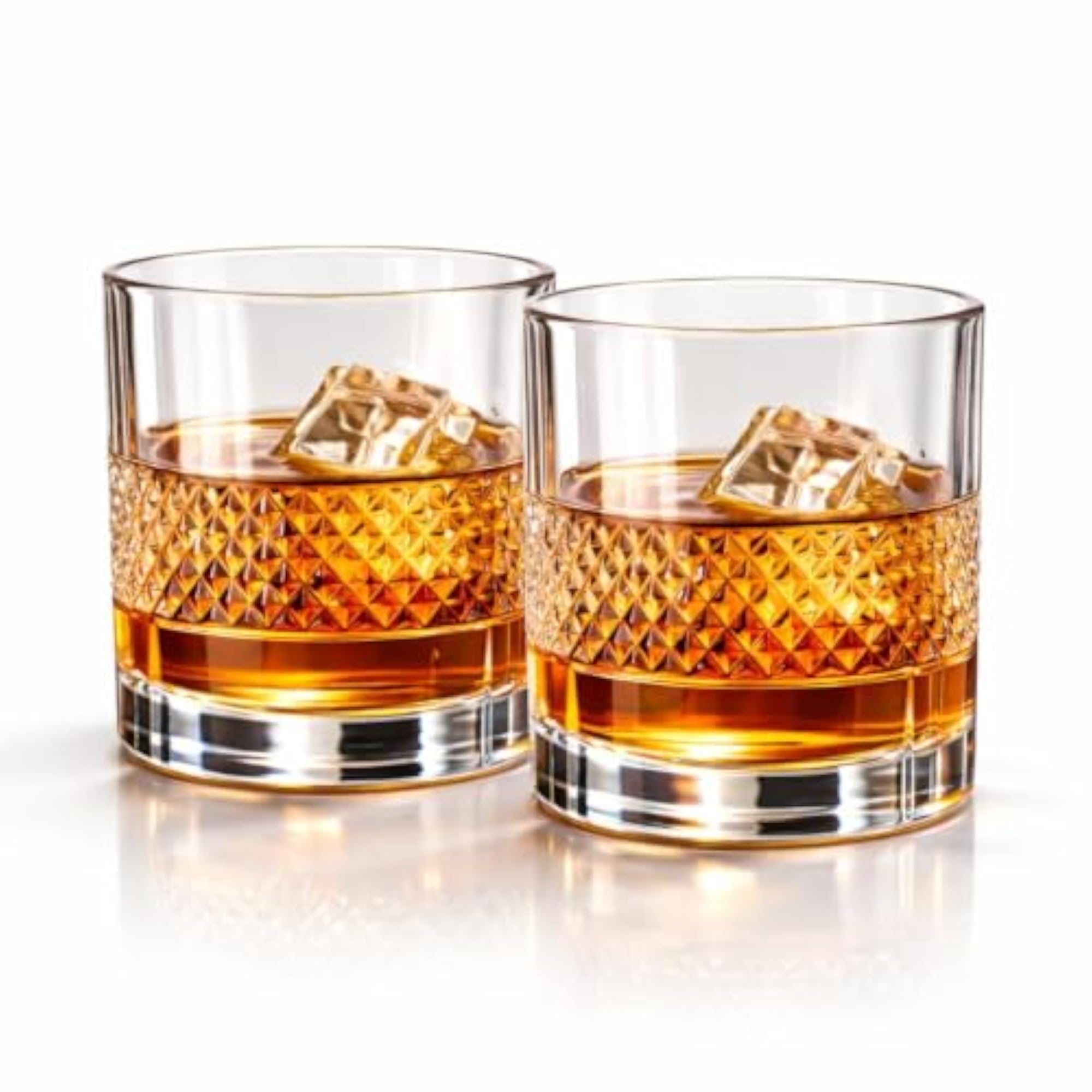 Crystal Whiskey Glasses Set of 2 pcs, Multi-Purpose Beverage Drinking Gift