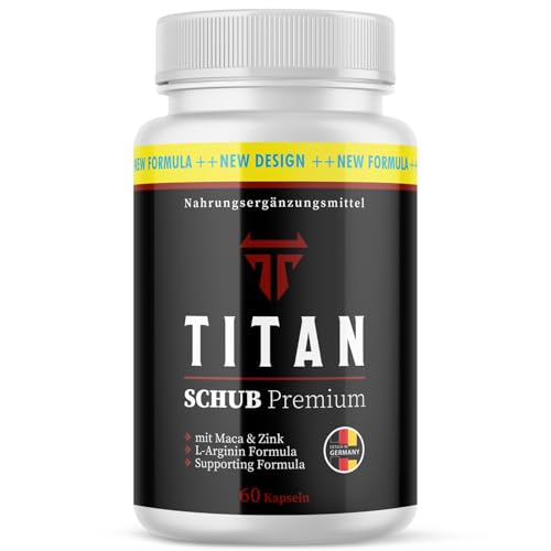 Titan Schub Premium Kapseln | Länger Lust erleben | Premium Qualität | 60 Kapseln