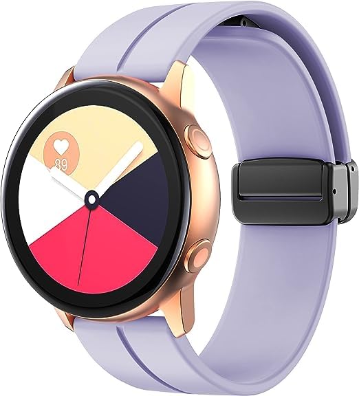 Image of 22 mm Silicone Magnetic Watch Straps Belt Band Compatible with Noise ColorFit Ultra /Ultra 2, FireBoltt, Boat, Active /GPS, Buzz, Nav & Nav+, Universal Smartwatch Straps
