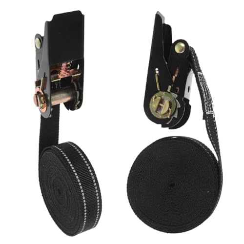 Sangles mobiles à cliquet en polyester noir Mikikit pour arrimage camion