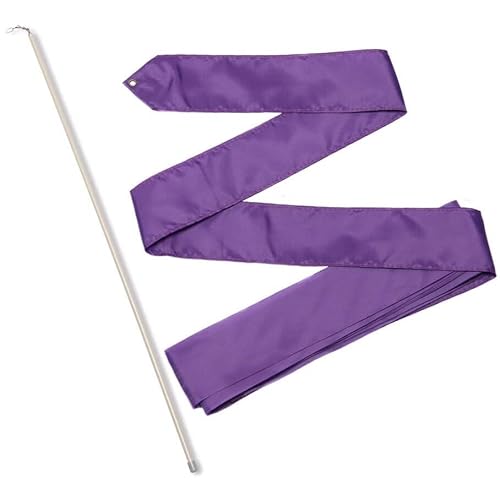 DRUNA Cinta para Gimnasia Rítmica con Varilla 50 cm Indigo 4,0 m (Violeta)