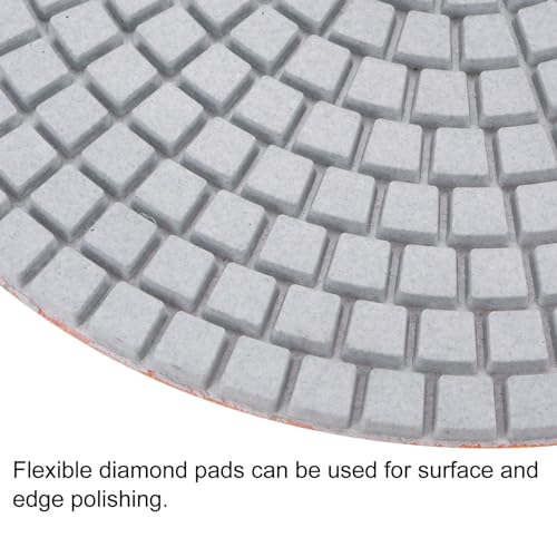 Image of uxcell Diamond Polishing Pad 7-Inch 300 Grits Wet /Dry Grinding for Stone Concrete Marble Countertop Floor 2pcs