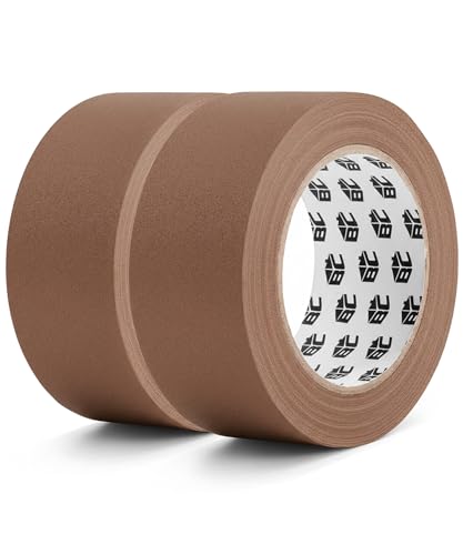 Bates- Gaffers Tape 2 Inch x 23 Yards, 2 Pack, Brown Gaffer Tape 2 Inch, Polyethylene-Coated Cloth, Non-Reflective, No Residue